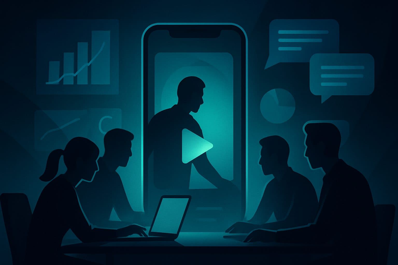 Ilustración: Por qué WhatsApp es un canal operativo para coordinar creación de video corto en agencias