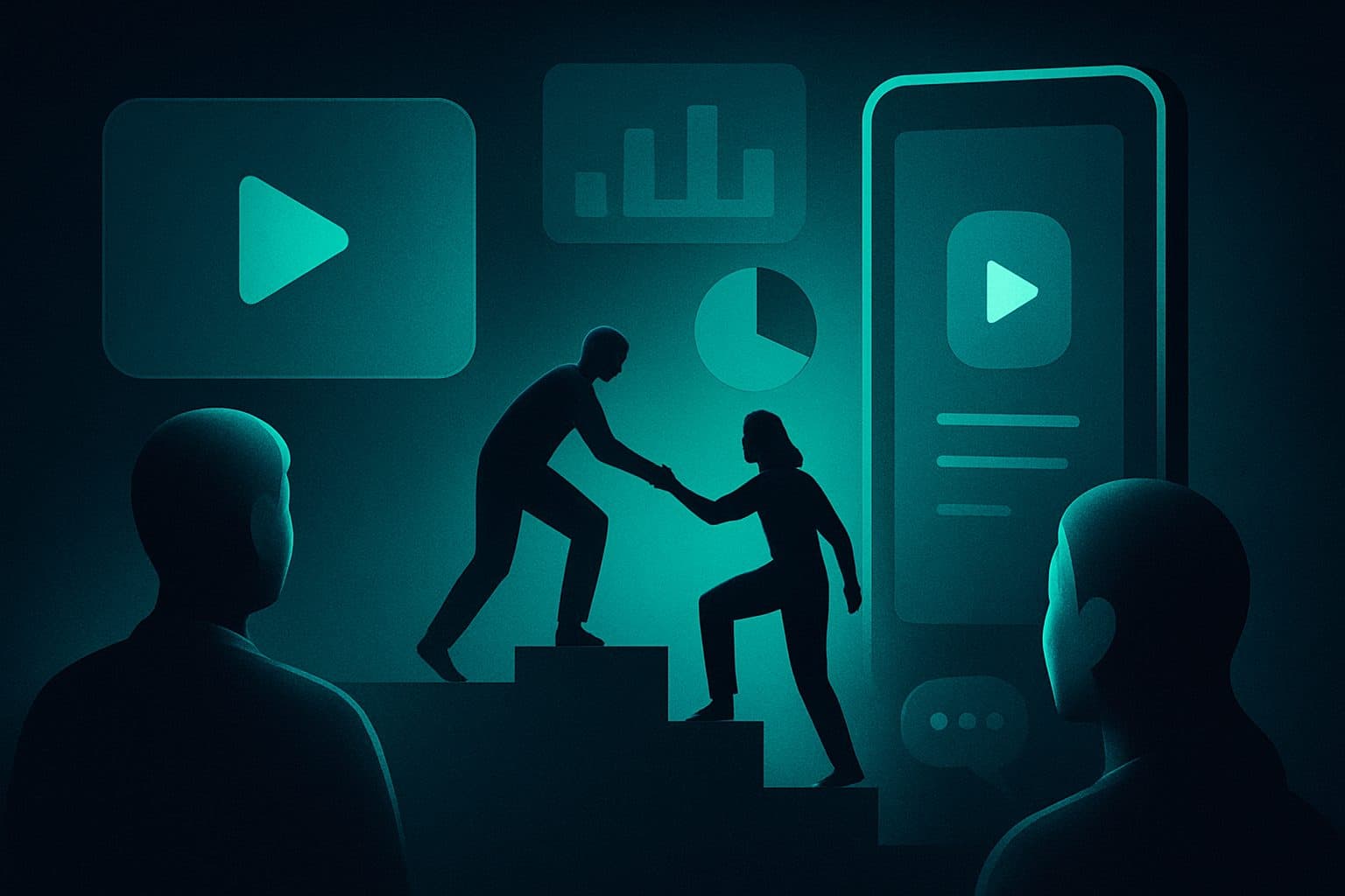 Ilustración: Segmentación de pymes y redes sociales donde aplicar vídeos cortos cumpliendo AI Act
