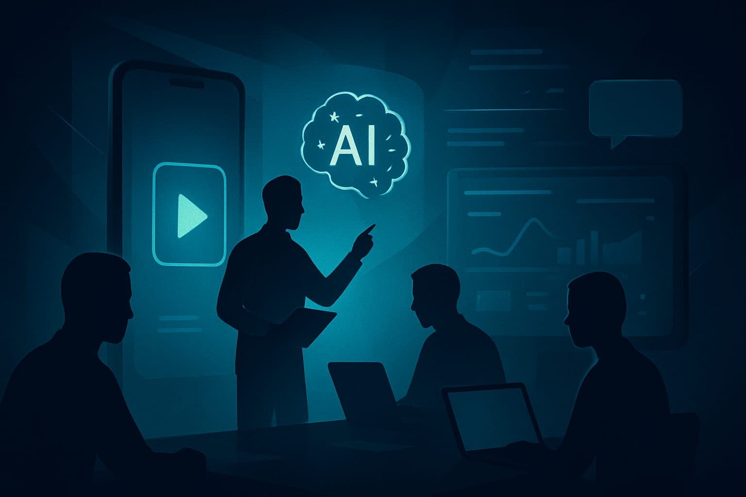 Ilustración: Beneficios de la automatización con IA en la producción de vídeos cortos