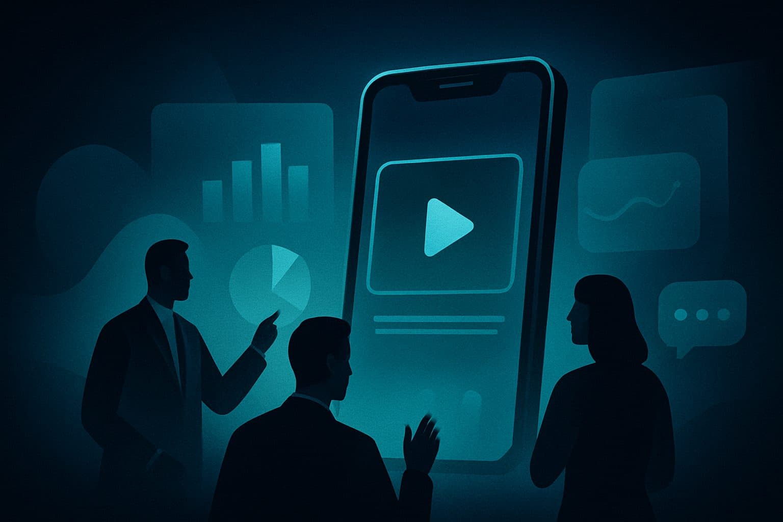 Ilustración: Ventajas del vídeo corto con IA para mejorar el engagement en LinkedIn B2B