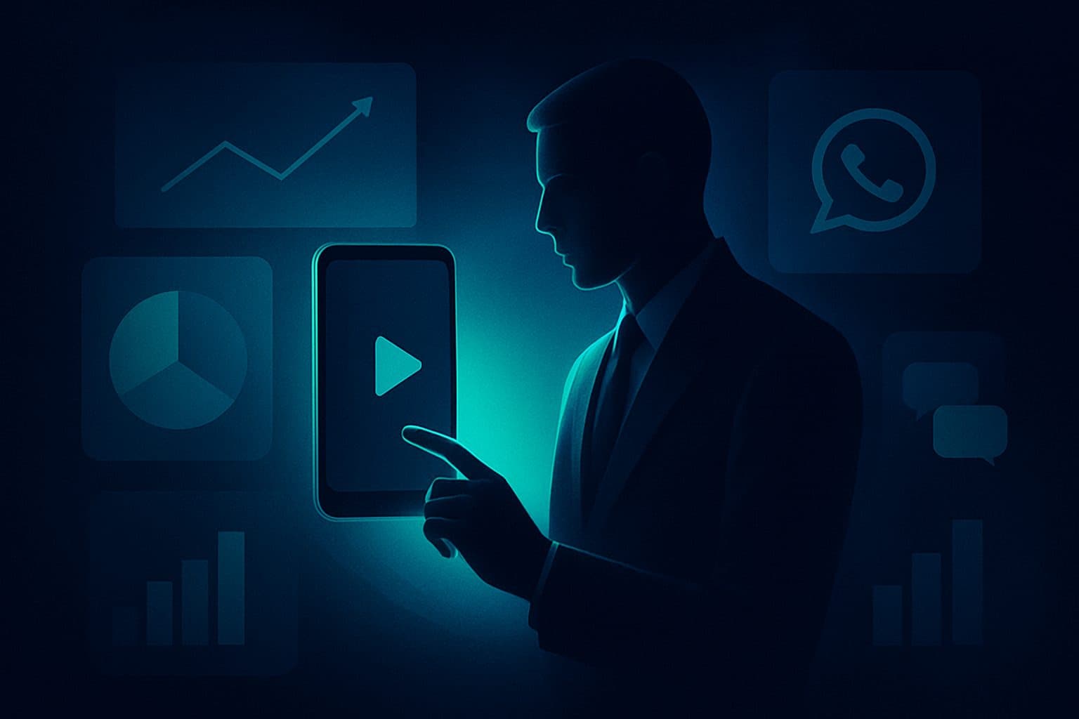 Ilustración: Criterios para seleccionar modelos IA según tipo de contenido y objetivos en WhatsApp