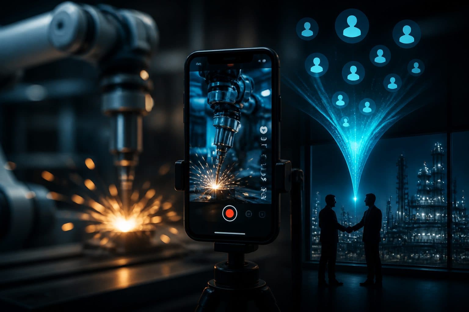 Ilustración: Cómo pymes industriales B2B usan TikTok para captar clientes en 2026