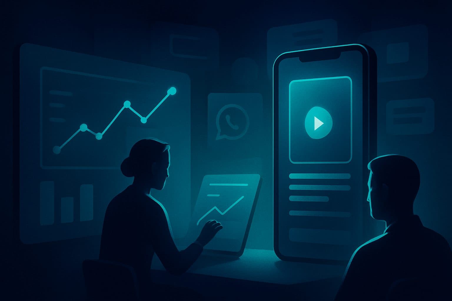 Ilustración: Cómo medir si los shorts IA en WhatsApp aumentan leads y cierres en pymes SaaS