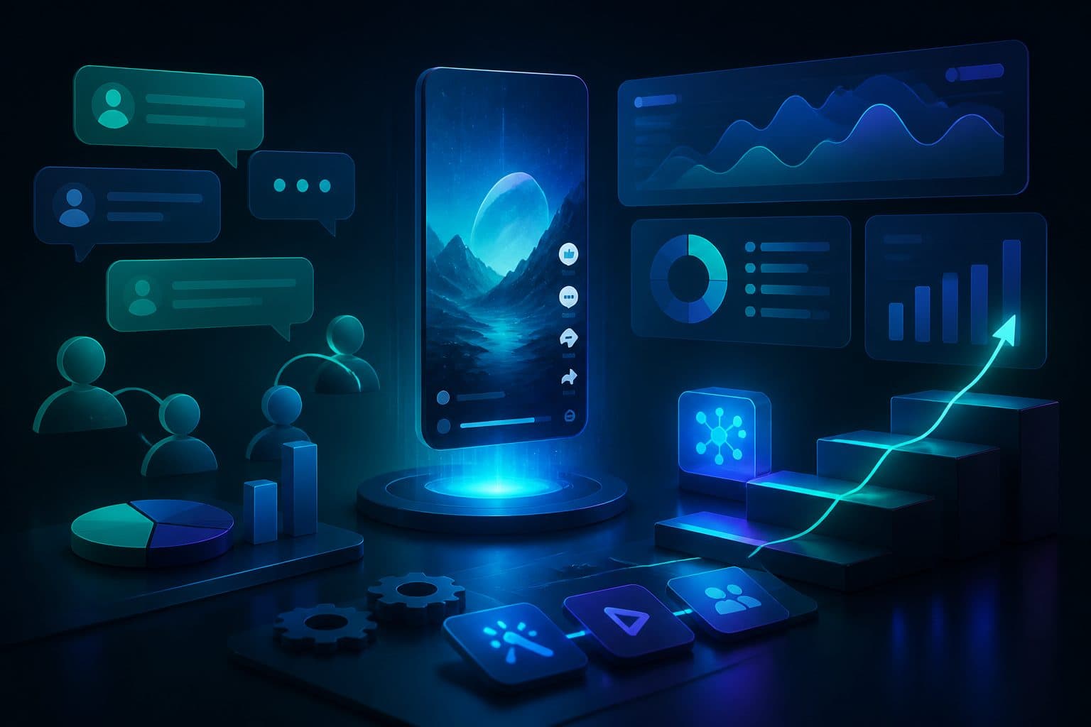 Ilustración: Métodos prácticos para crear vídeos cortos virales con IA desde WhatsApp en pymes tecnológicas