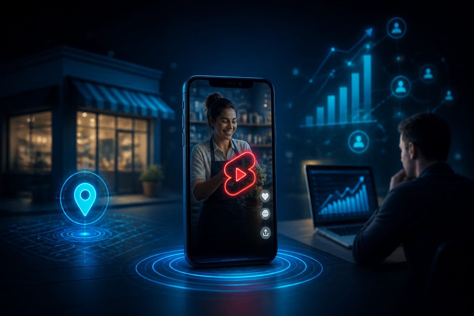 Ilustración: YouTube Shorts para pymes locales: visibilidad eficiente sin grandes inversiones